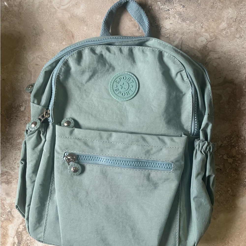Korean Small Backpack | dark mint green